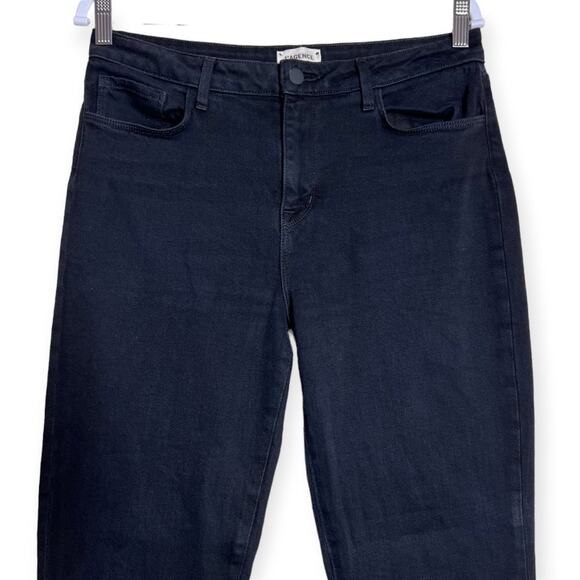 L'AGENCE High-Rise Flare Black Bell Bottom Jeans SIZE 30 Noir Black Stretch - Picture 5 of 8